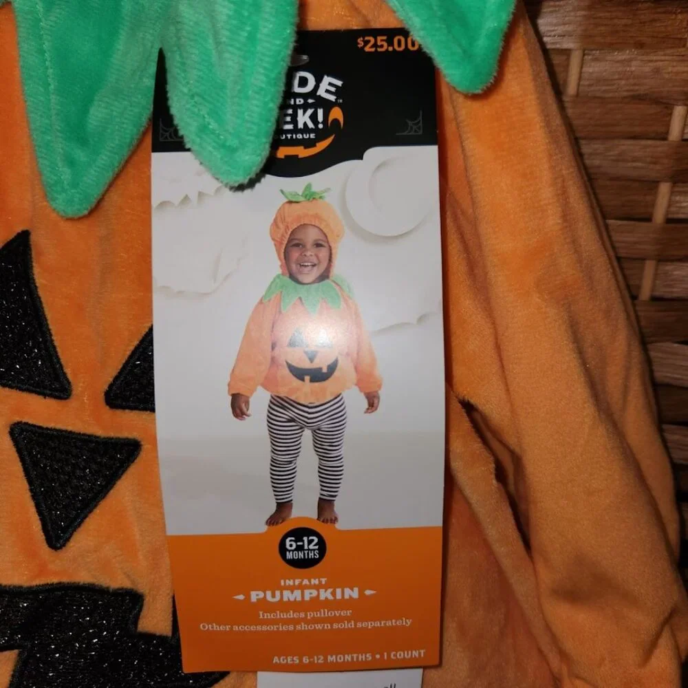 Baby 6–12M Pumpkin Halloween Costume - Hyde and Eek (like new)